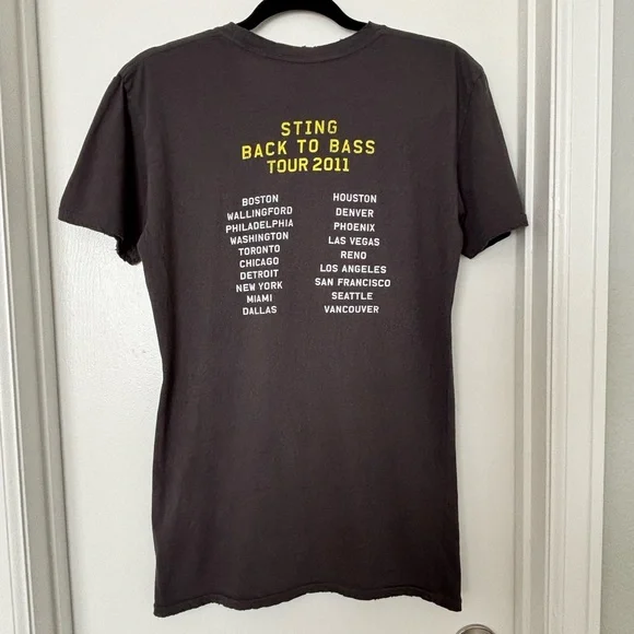 Sting ‘Back to Bass’ 2011 Tour T-Shirt - Official Tour Merch - Adult Size XL - Picture 3 of 11
